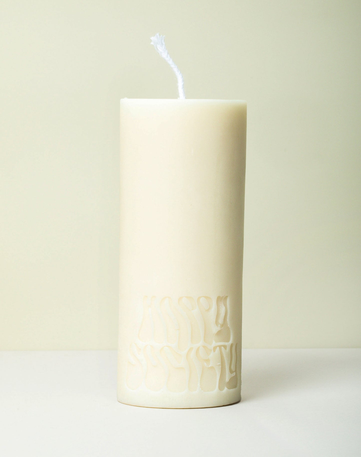 Olive Wax Pillar Candle